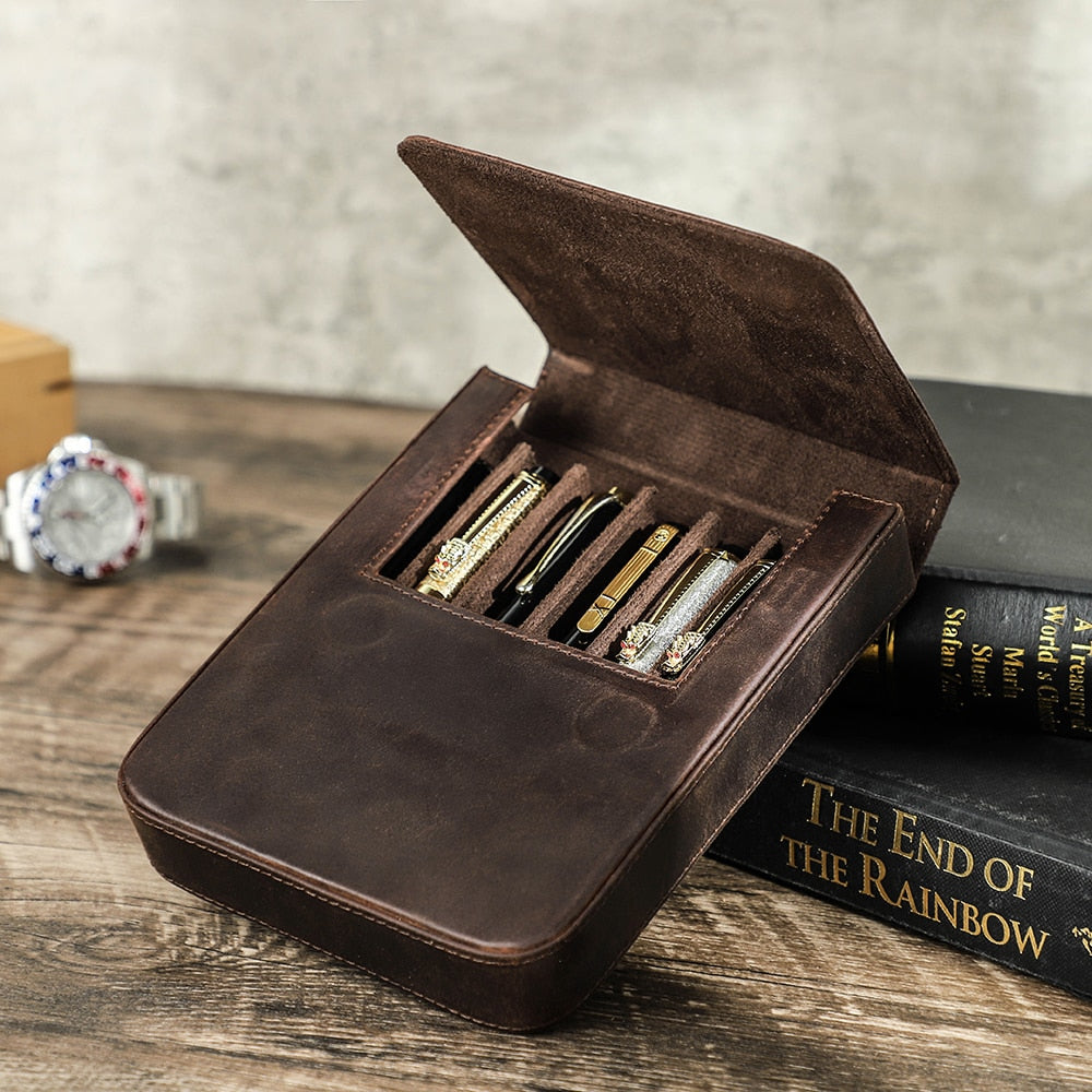 Vintage Leather Pen Case - Unique vintage gifts for writers –  CharliesTopDrawer